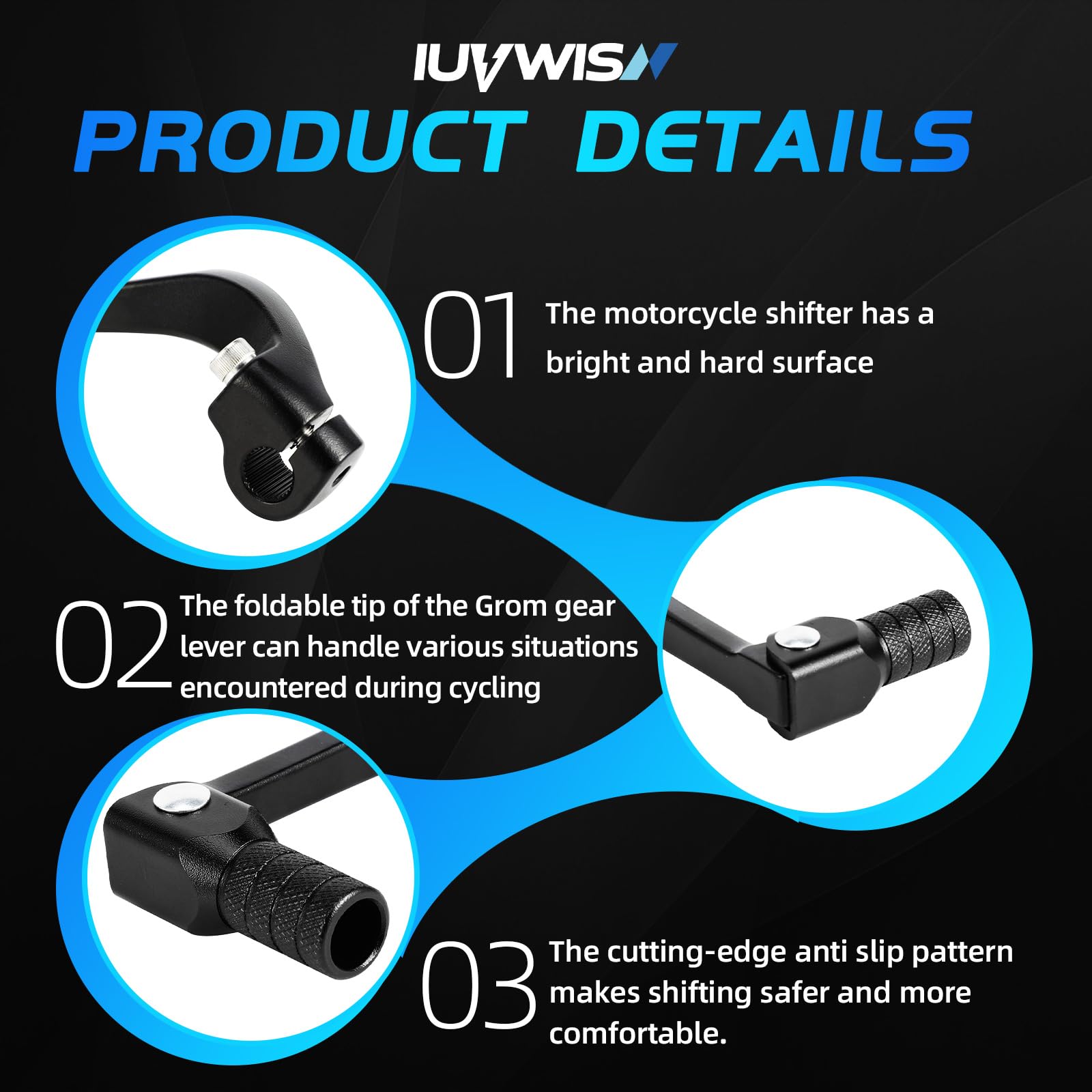 IUVWISN-crash-protection-tip lever enhances durability in minor impacts.