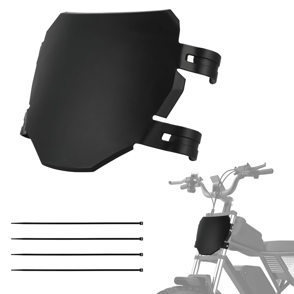 IUVWISN e-bike front plate in black with universal fit for a sleek upgrade.