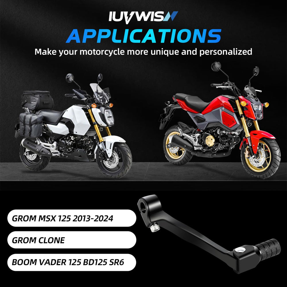 IUVWISN foldable-tip gear shifter for Grom, helps prevent breakage.