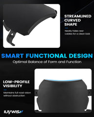 Stylish IUVWISN front plate design enhances urban bike aesthetics.
