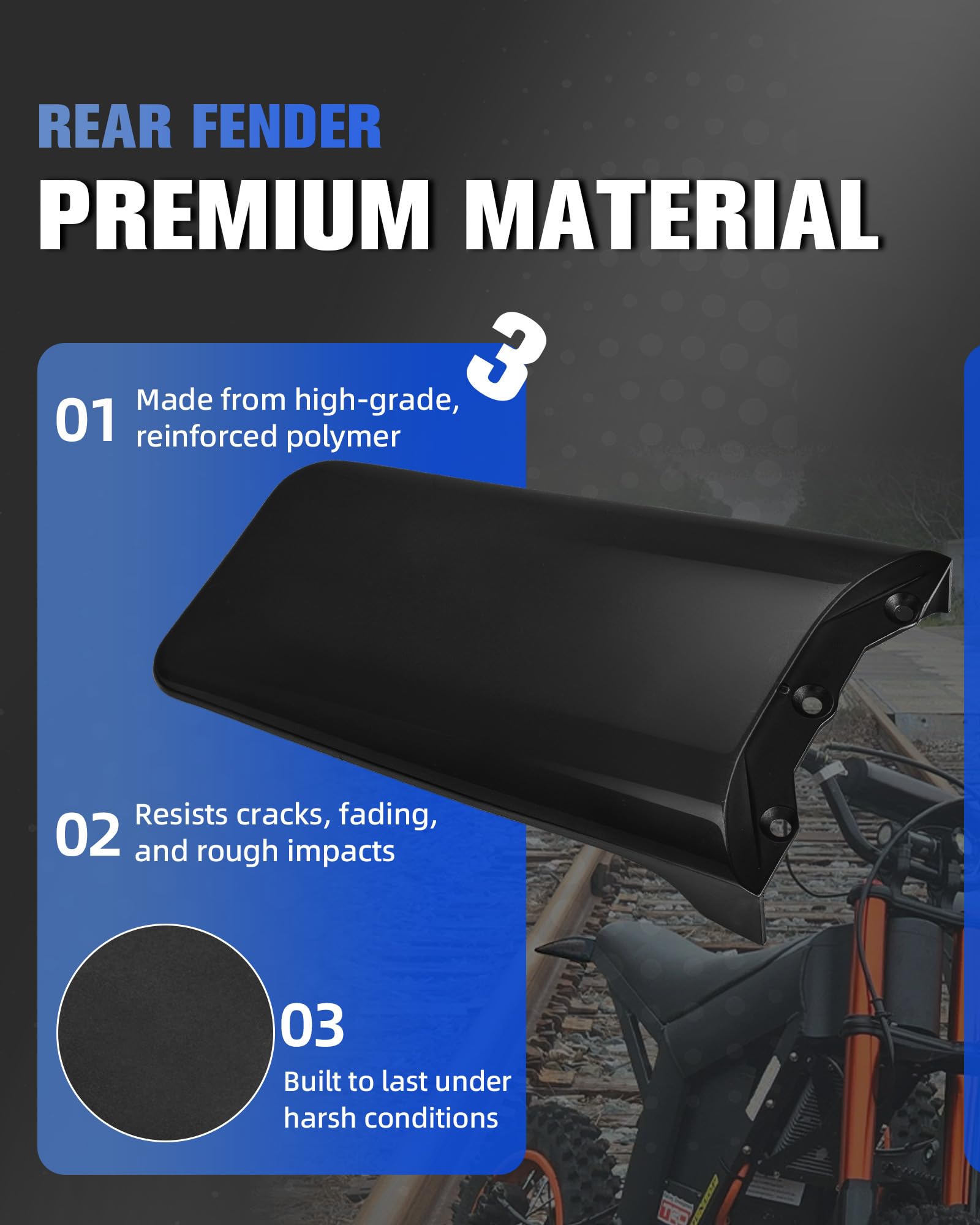 IUVWISN easy-install mount simplifies rear fender replacement.