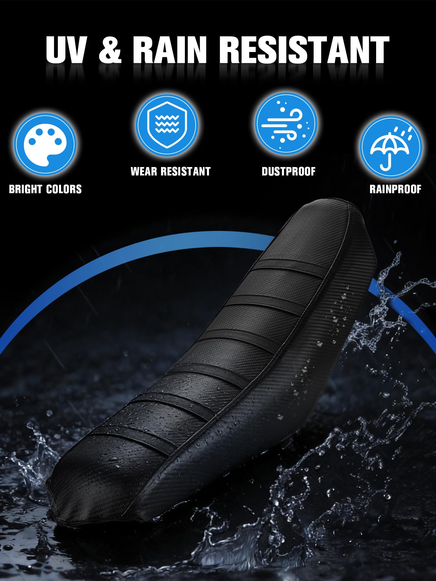 IUVWISN carbon fiber texture seat cover adds a sporty look to the bike