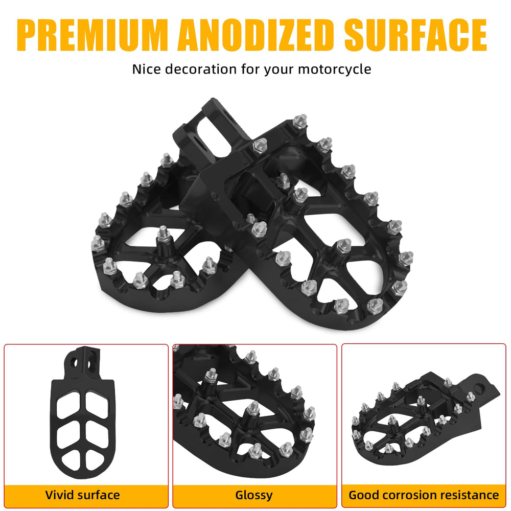 IUVWISN Black matte finish foot pegs add sleek style to the bike