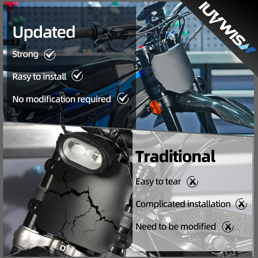 IUVWISN black minimalist front plate ideal for DIY customization.