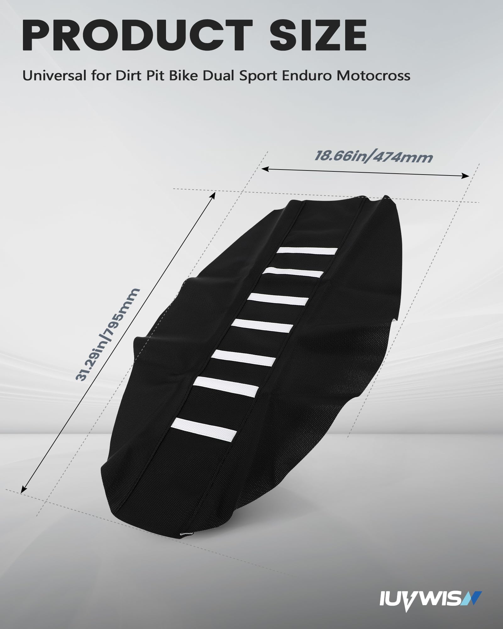 IUVWISN seat cover resists sun damage for long outdoor rides.