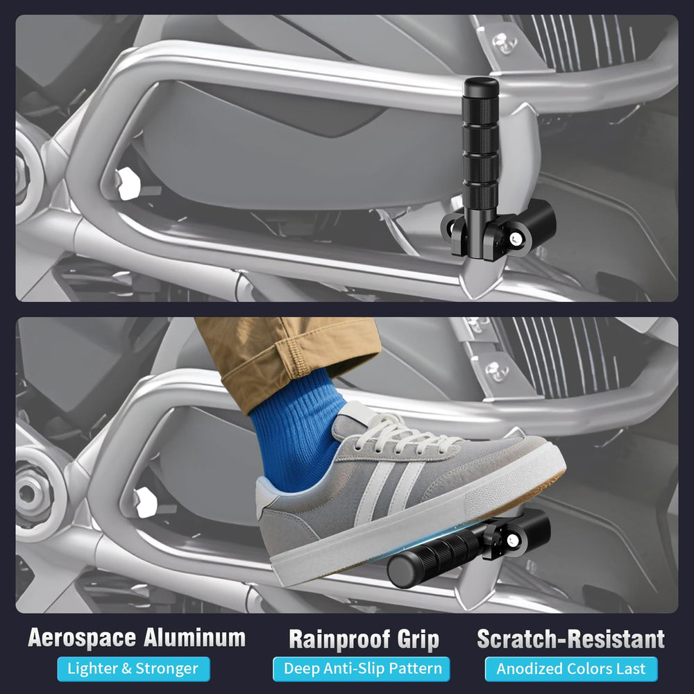 IUVWISN quick-install foot pegs for fast upgrade on compatible bikes.