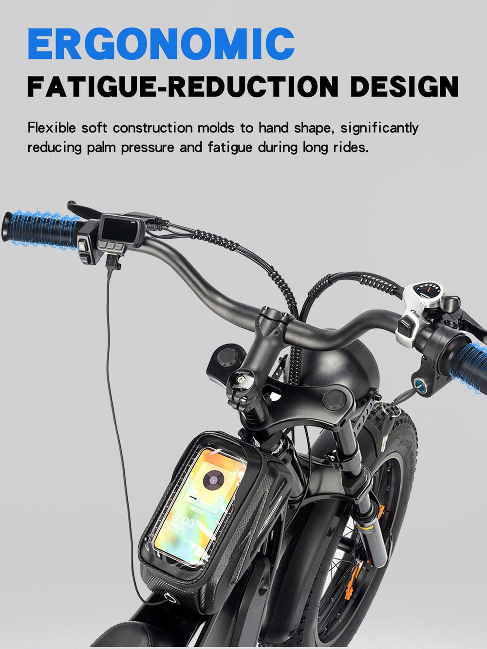 IUVWISN eBike throttle with two keys, easy install on 22mm handlebars.