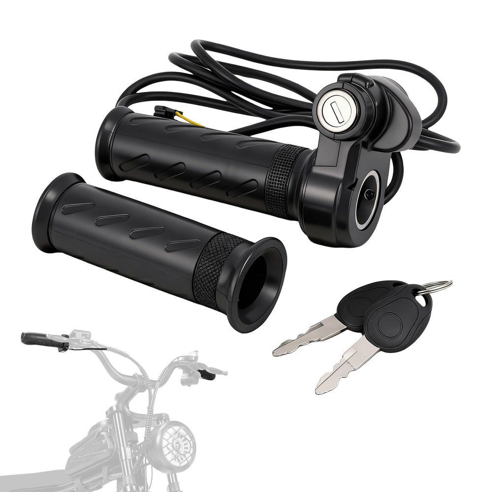 IUVWISN eBike twist throttle front view for Ridstar Q20, precise control.
