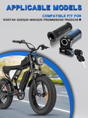 IUVWISN throttle side view shows ergonomic grip for comfortable rides.