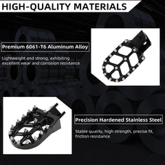 IUVWISN TW200 foot pegs CNC machined from 6061-T6 aluminum for strength.