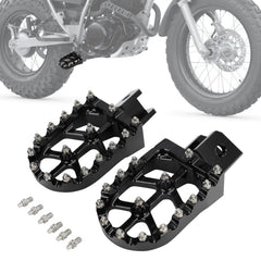 IUVWISN foot pegs for TW200 with wide platform, improved grip and comfort.