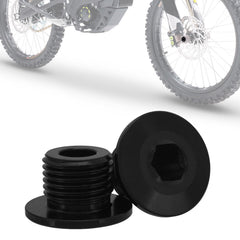 IUVWISN front fork axle nut cap on Surron LBX protecting the axle from dust