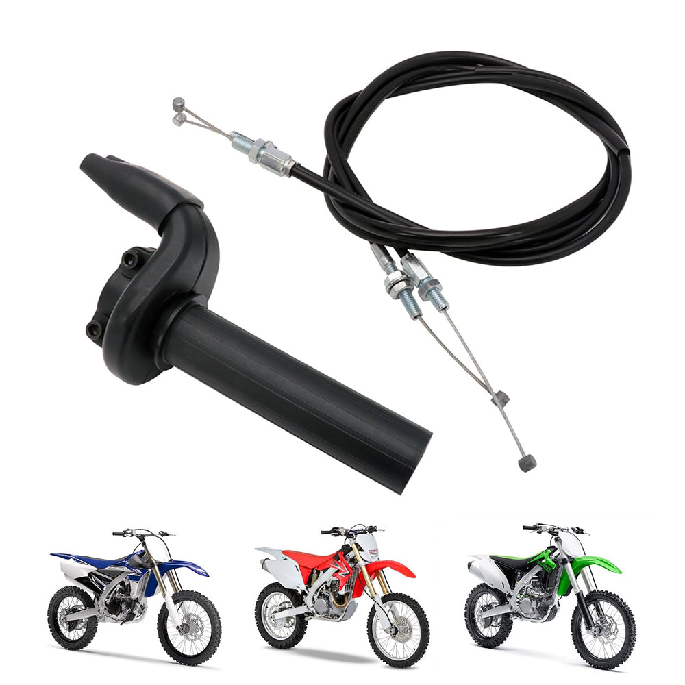 IUVWISN throttle assembly with universal fit for multiple dirt bike models.