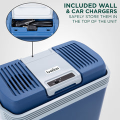Ivation 24L cooler with hot/cold switch in use.