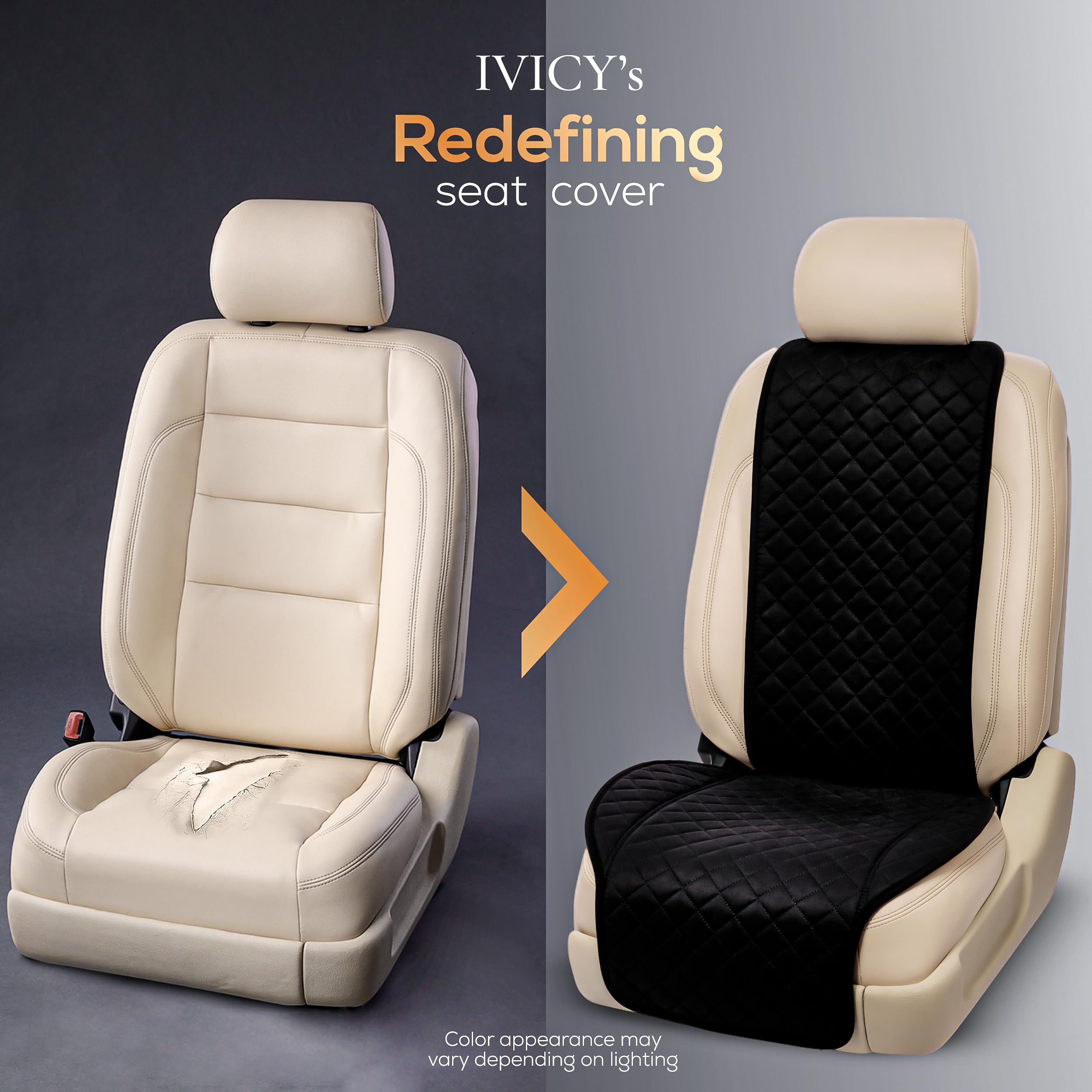 IVICY all-season front seat cover designed for year-round comfort.