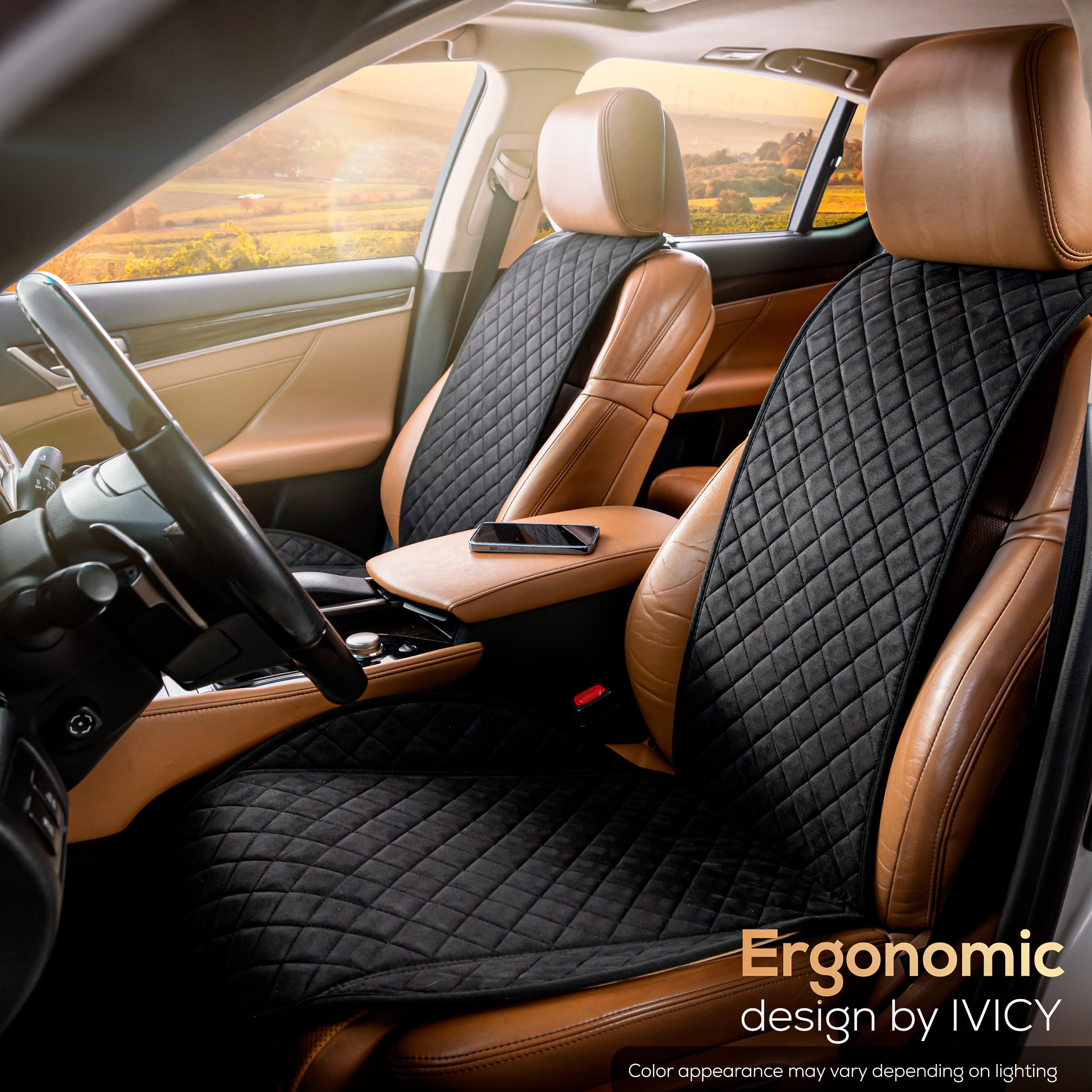 IVICY driver or passenger side front seat cover included.