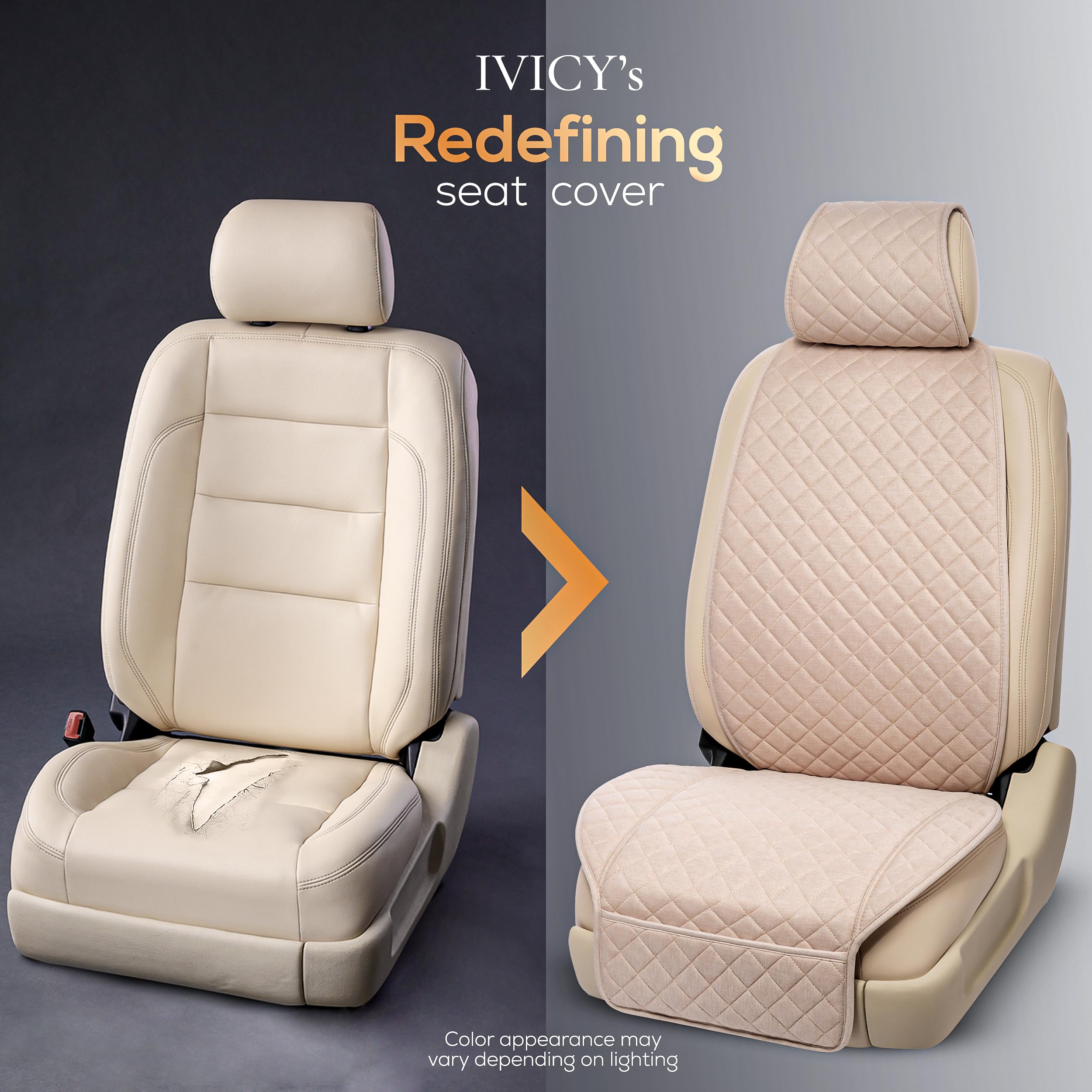 IVICY front seat cover machine washable for easy cleaning.
