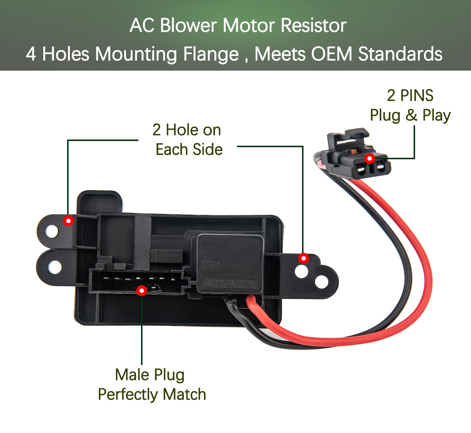 IVONNEY aluminum and plastic resistor module detail