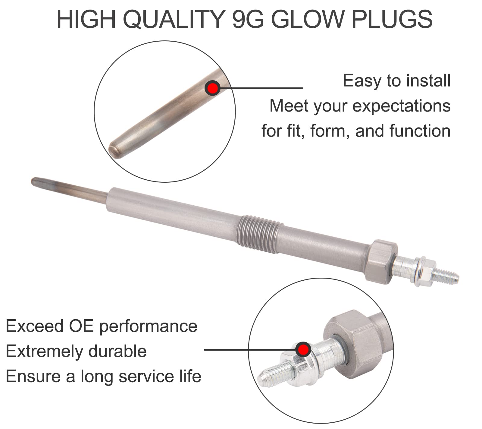 IVONNEY 9G glow plug for LBZ/LGH engines supports smooth ignition in trucks.