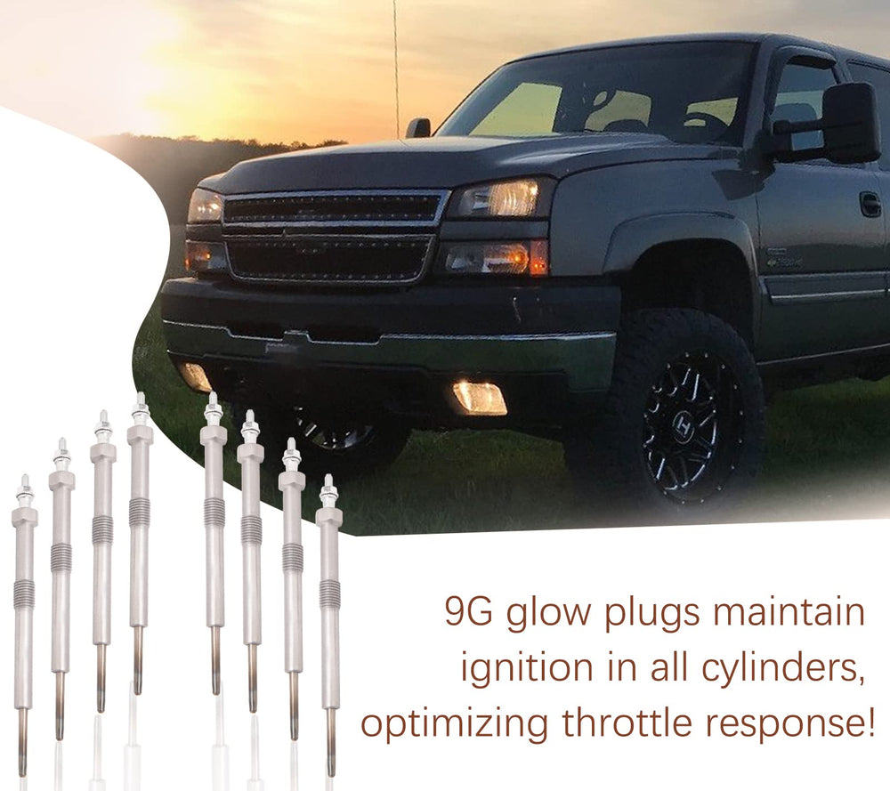 IVONNEY 9G glow plugs for Express and Savana support steady engine start.