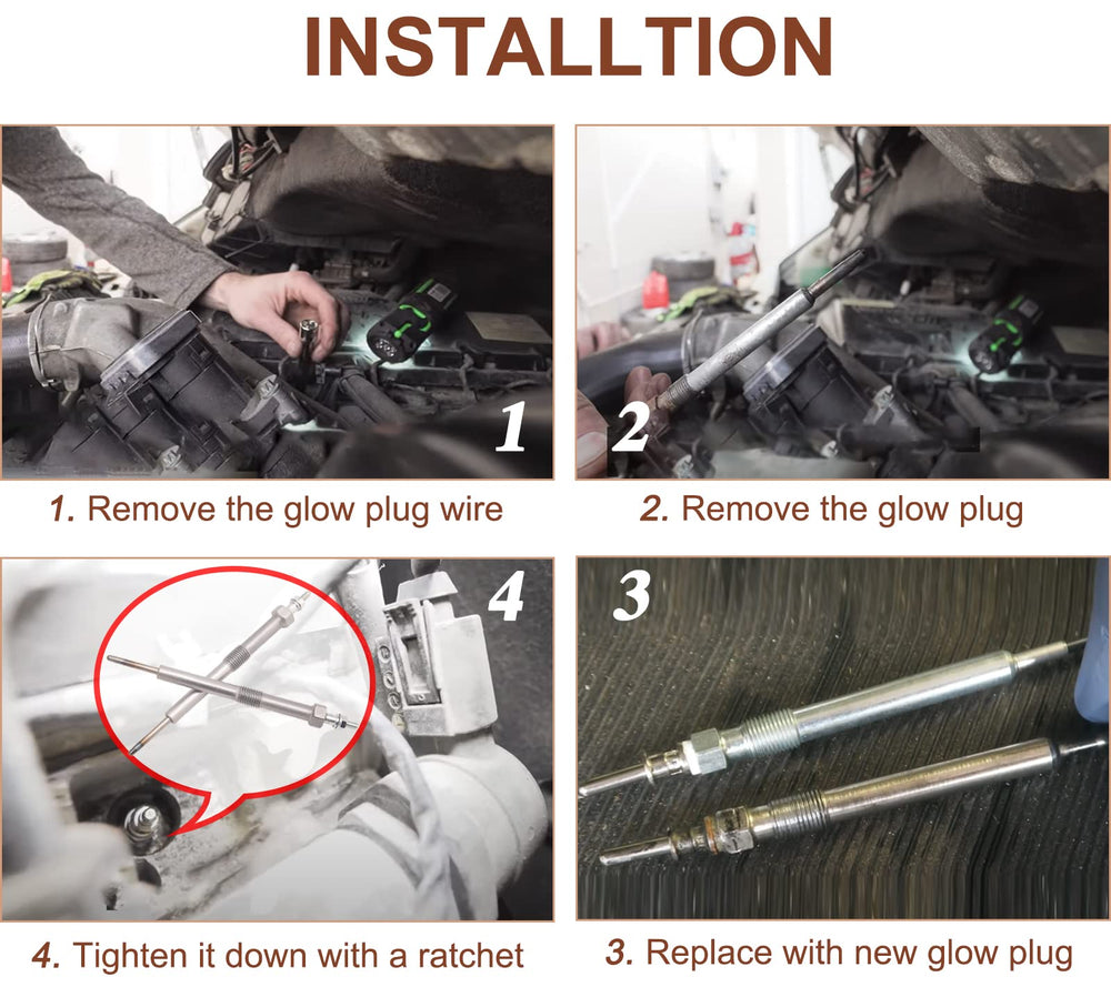 IVONNEY 9G glow plug close-up shows robust tip and seal for durability.