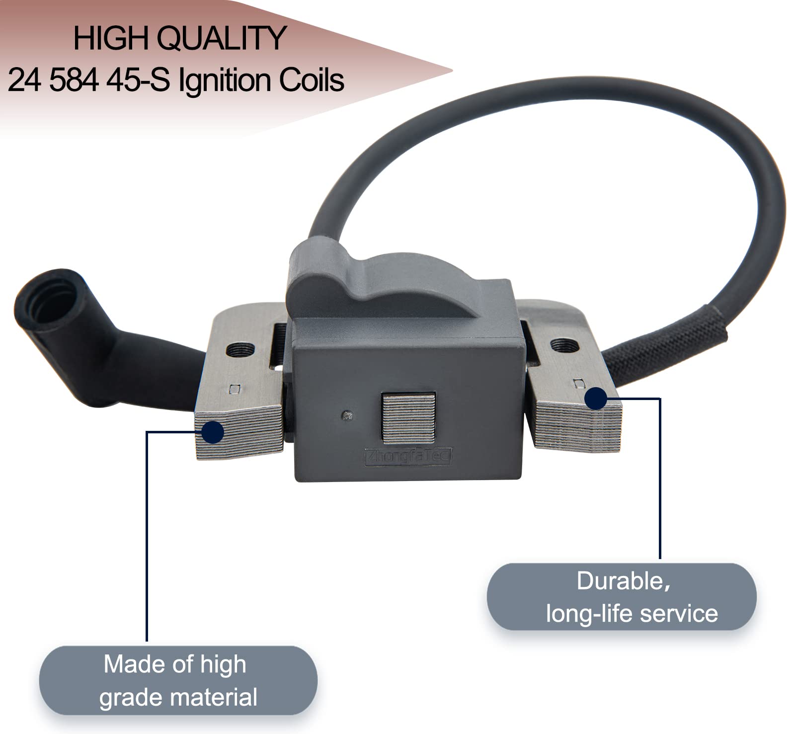 IVONNEY Kohler ignition coil compatibility chart showing broad engine fit