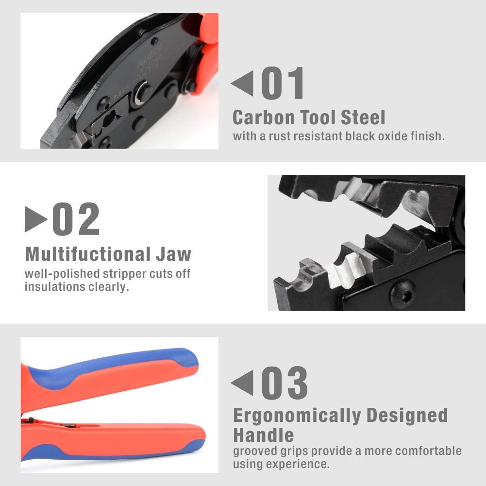 Polished black oxide jaws of the IWISS iCrimp resist corrosion