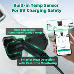 IYILO Level 2 EV Charger connector and cable emphasize easy plug-in compatibility.