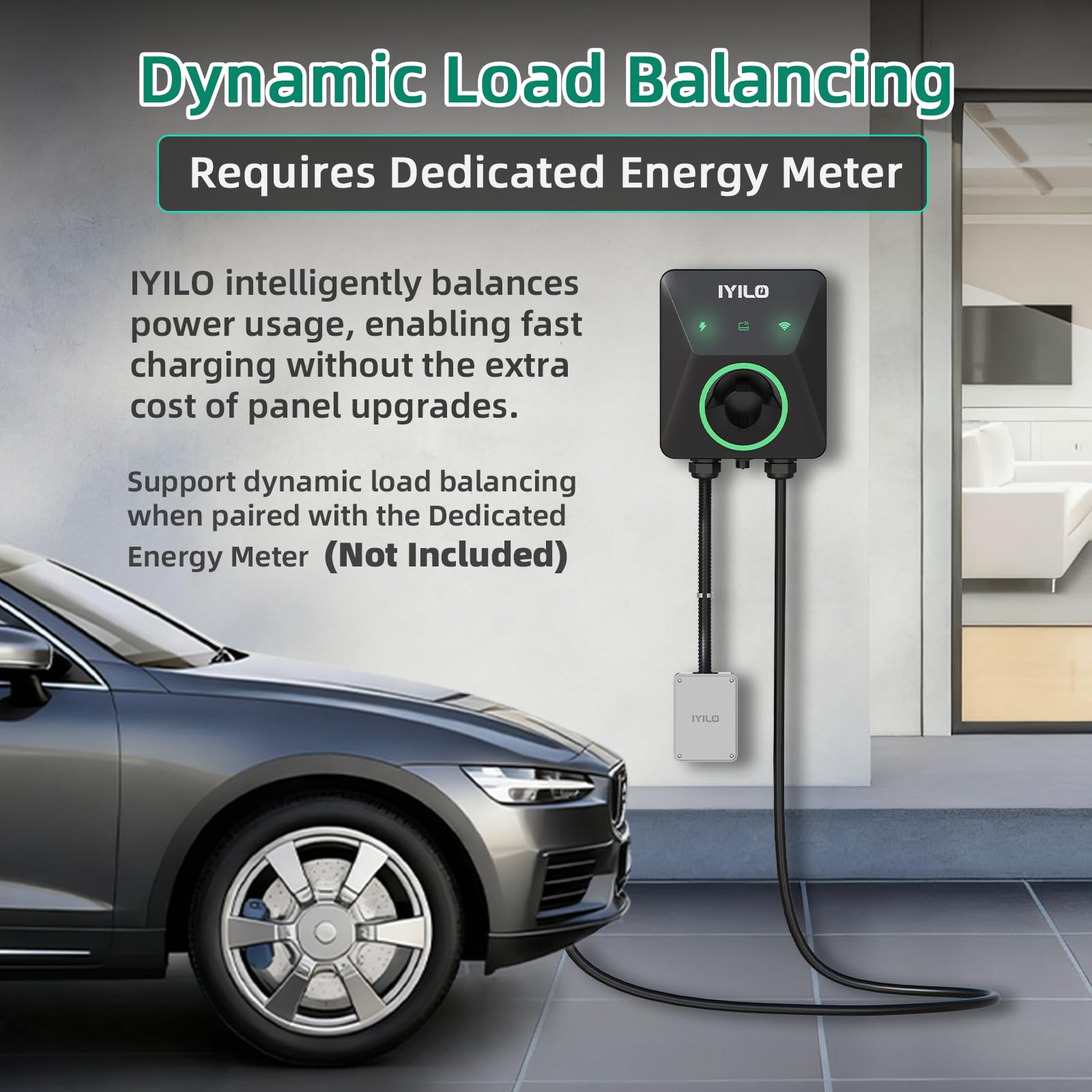 IYILO Level 2 EV Charger in use with vehicle enabling efficient charging.