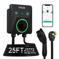 IYILO Level 2 EV Charger with NEMA 14-50 plug for easy plug-in setup