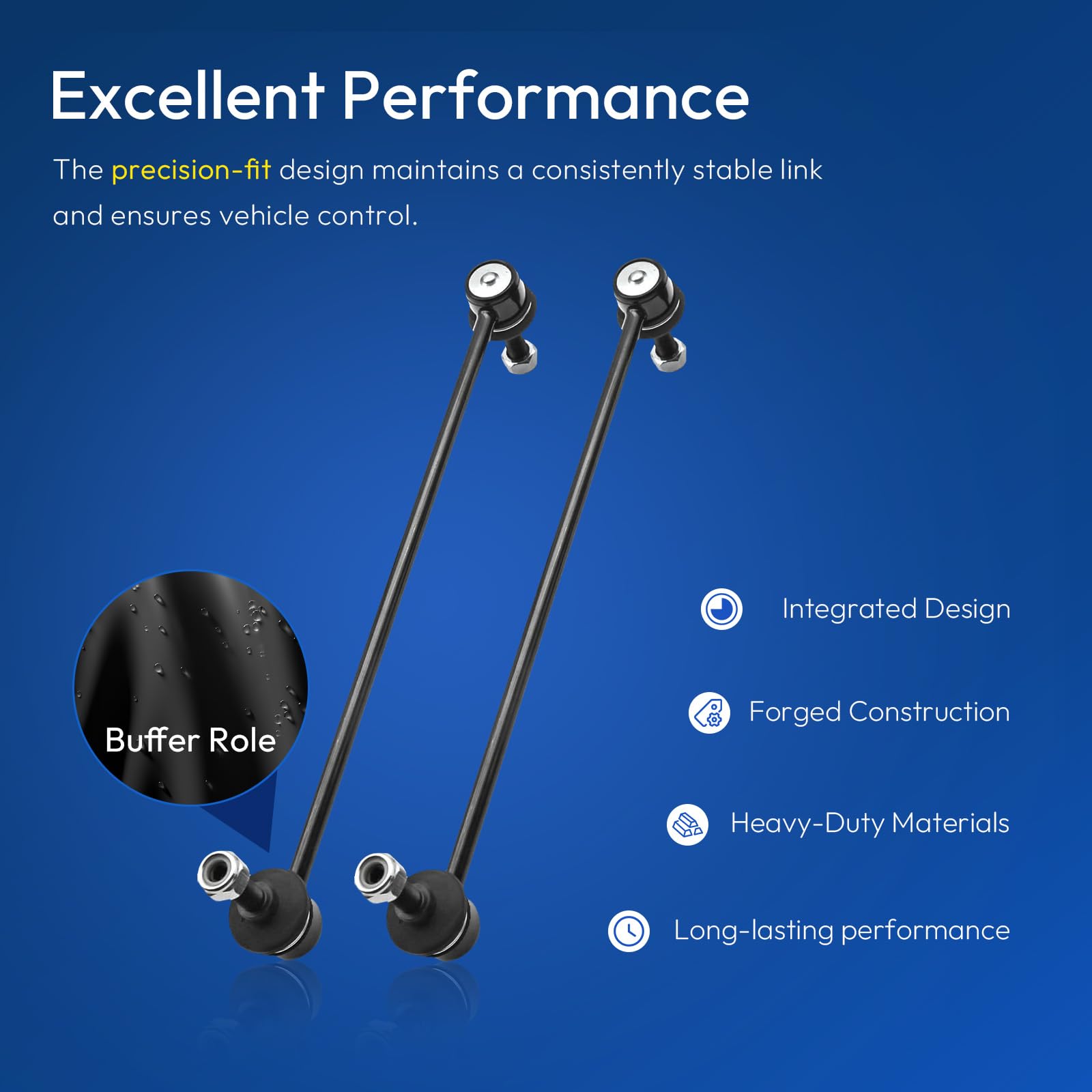 IZYSS Nautilus 2019-2023 front end link supports even tire wear