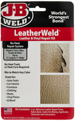 J-B Weld LeatherWeld 3oz black kit closed, ready for quick leather repairs.