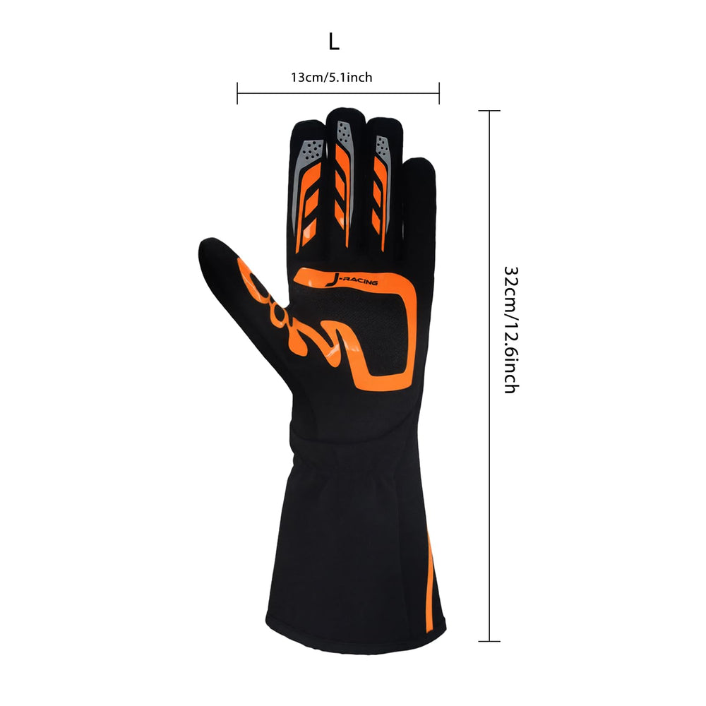 J-RACING external stitching for comfort reduces hand fatigue