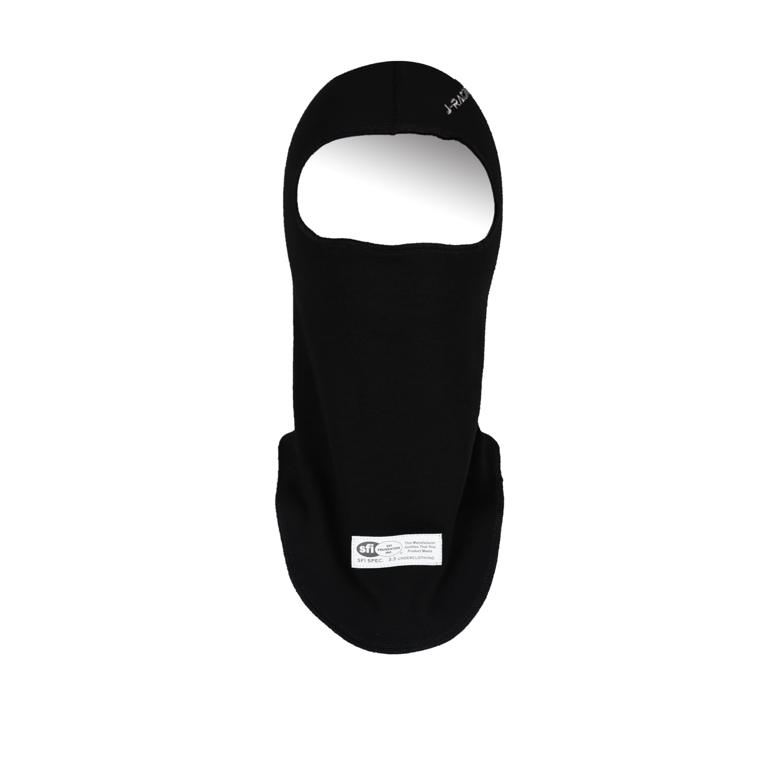 J-RACING Balaclava lightweight 3oz fabric delivers breathable wear under helmets.
