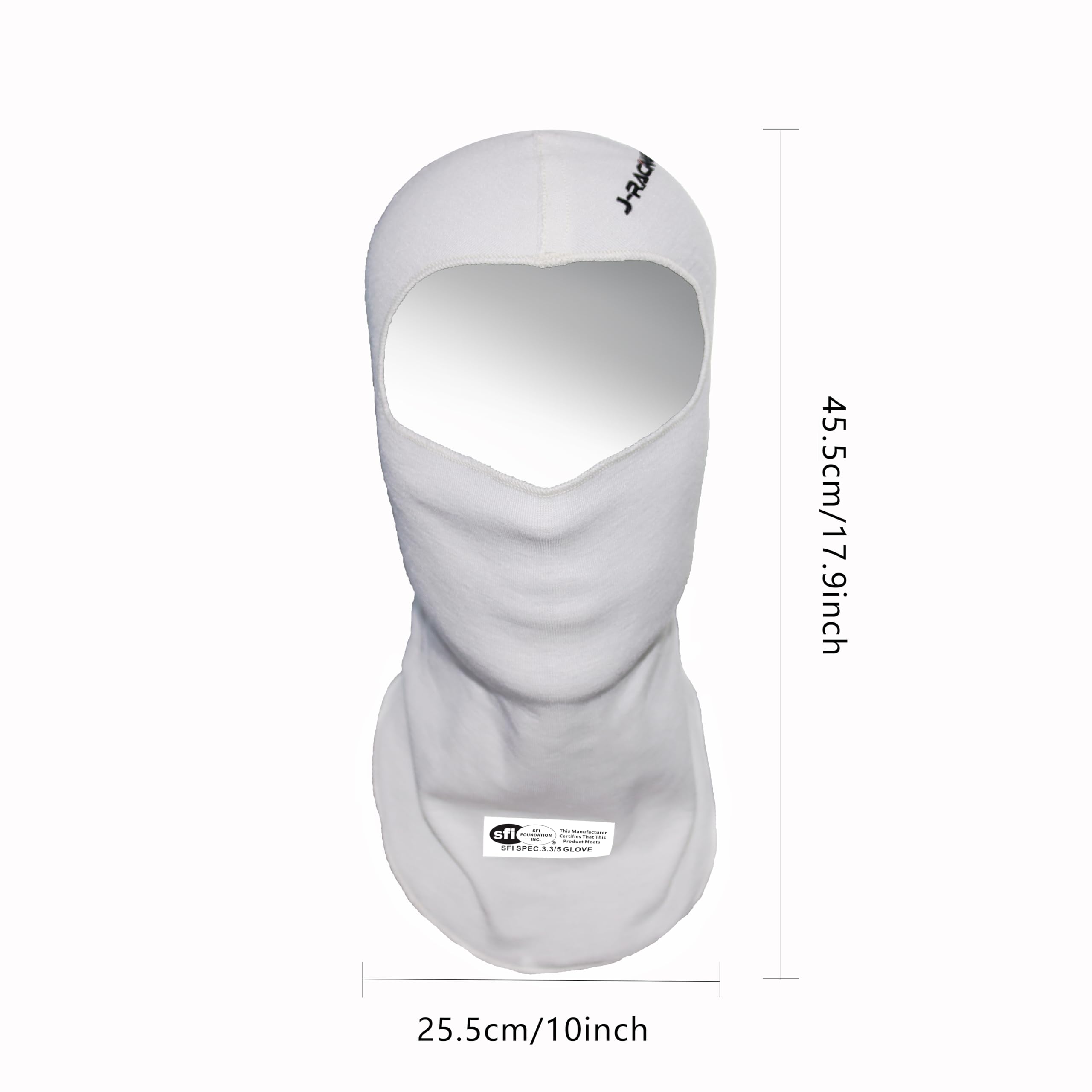 J-RACING Balaclava with SFI 3.3-certified flame protection for track safety