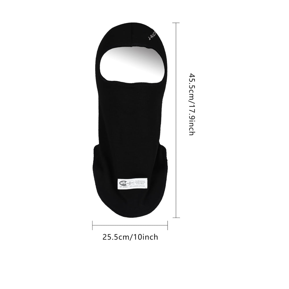 J-RACING Balaclava under-helmet wear offers soft second-skin feel.