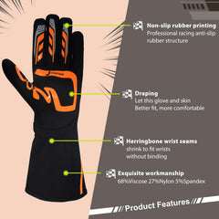J-RACING silicone anti-slip palm improves steering control during races