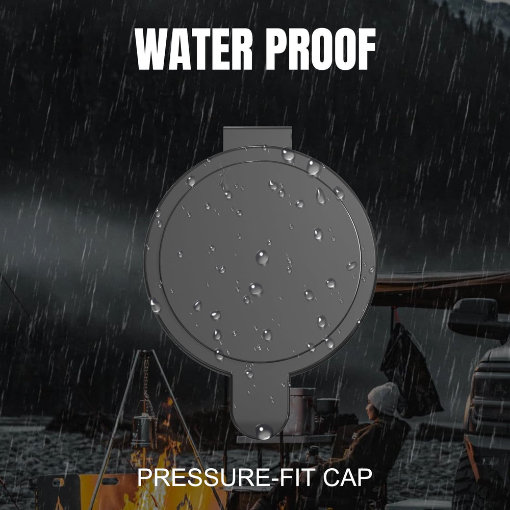 JacEnergy weatherproof power pole cover protects connections from rain and dust