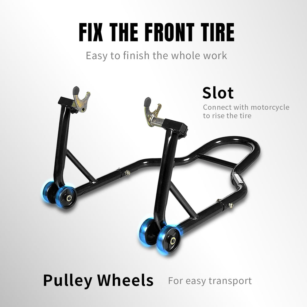 Jack Boss caster wheels ensure stable, smooth movement for repairs.