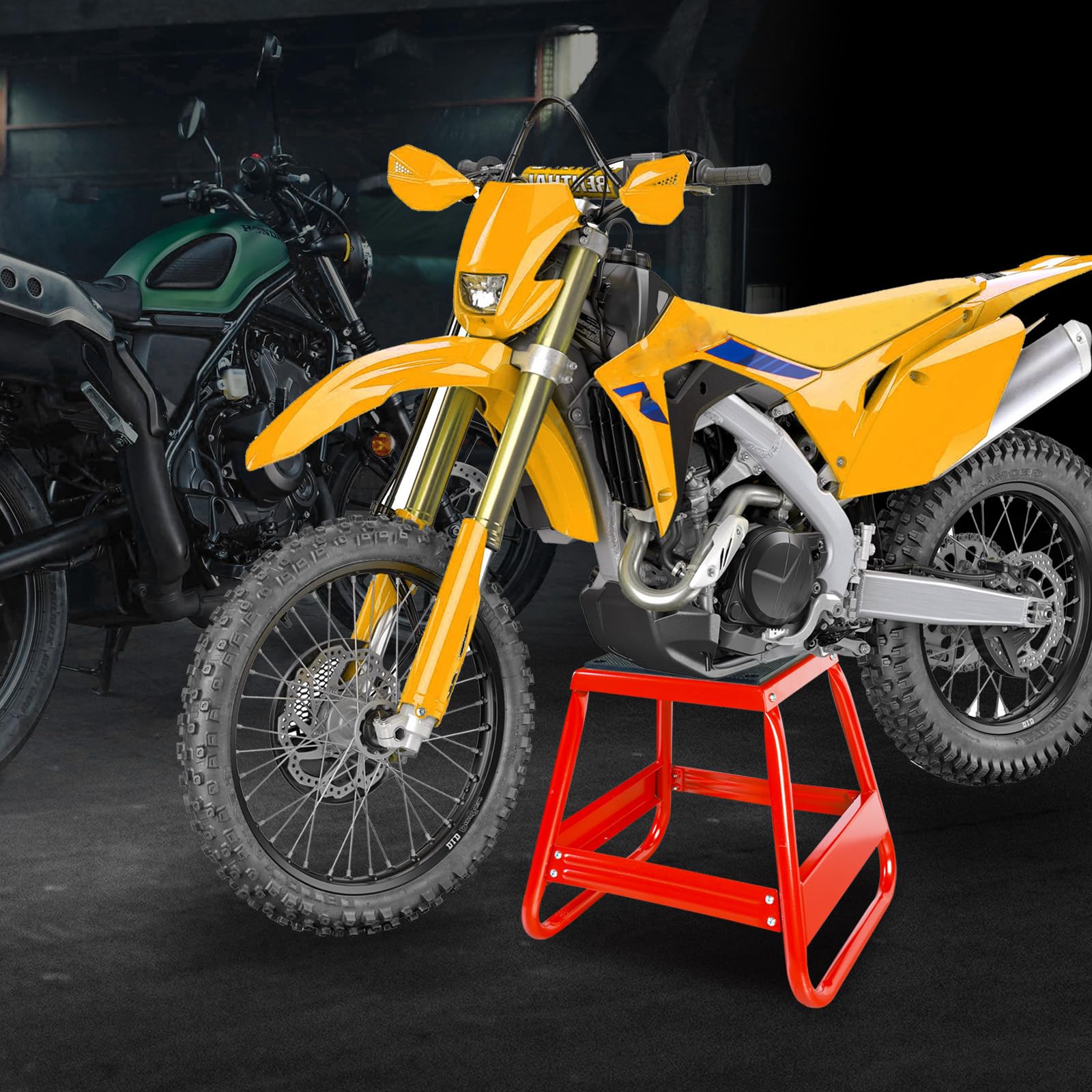 Jack Boss stand 1000 lbs capacity supports bikes safely during maintenance