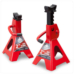 Jack Boss Jack Stands Low Profile 2-Ton side view for stable vehicle lifting.
