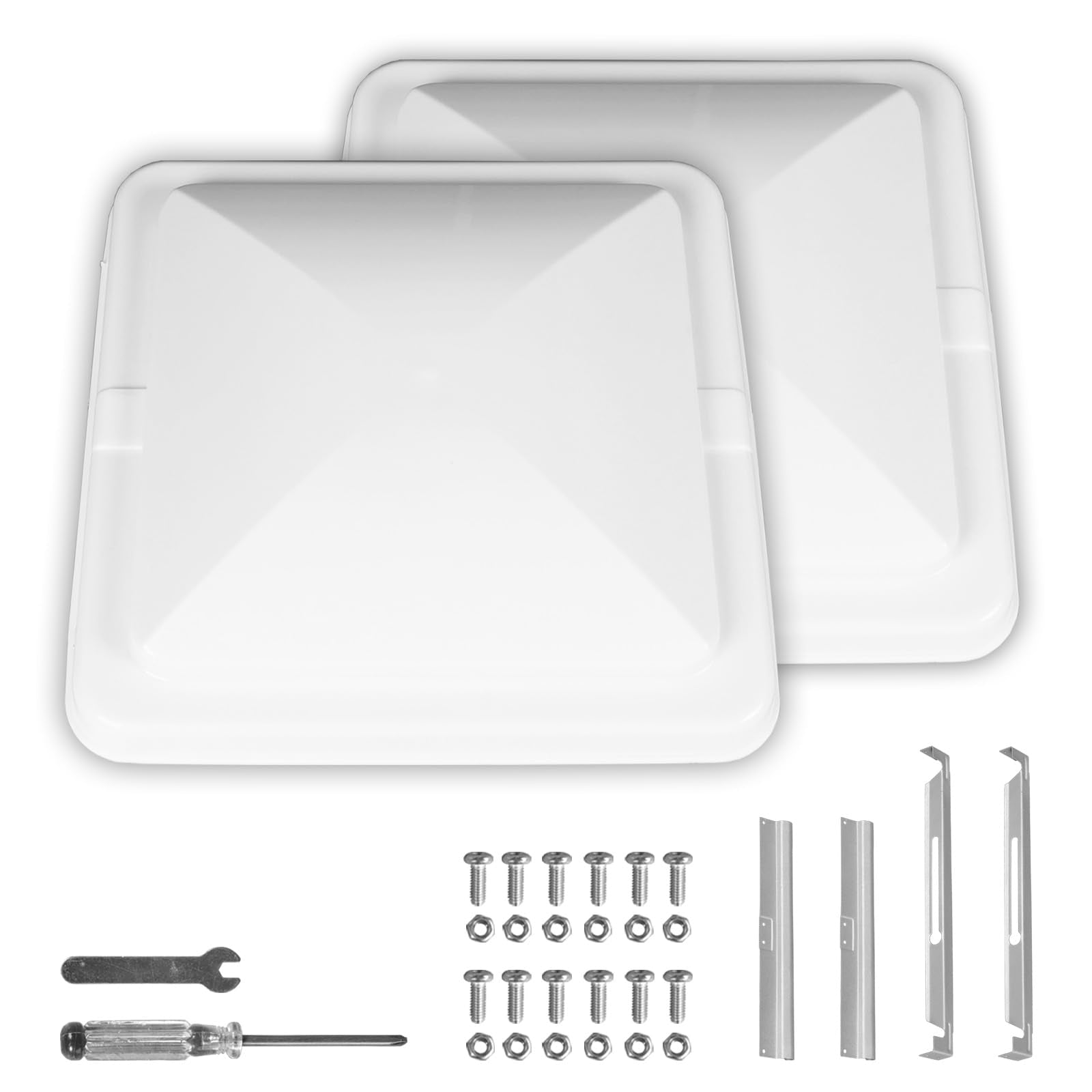 Jack Boss 14x14 RV vent cover front view for improved airflow