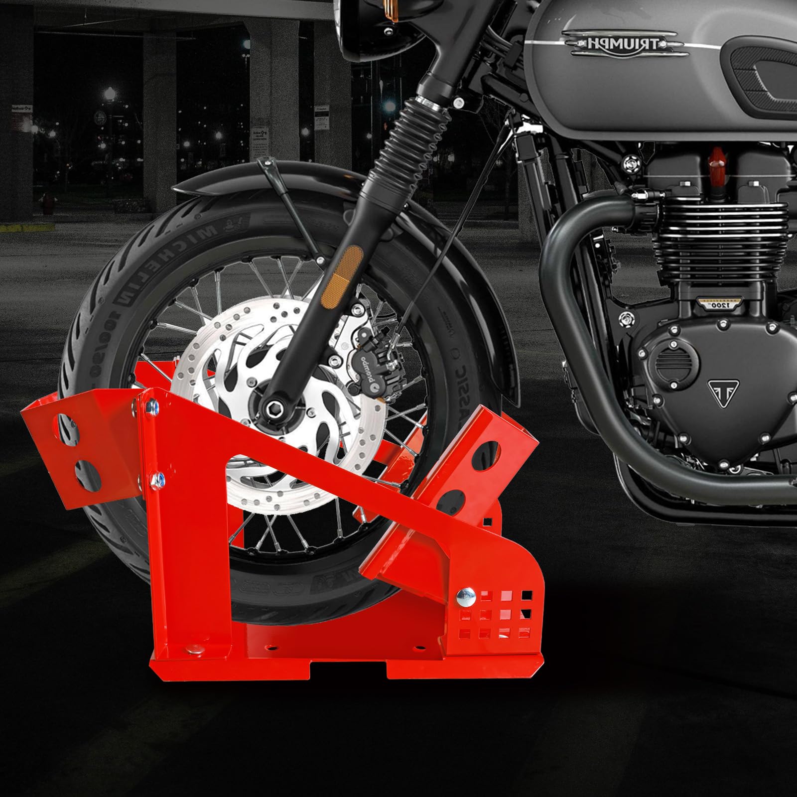 Jack Boss wheel chock durable powder coating resists corrosion outdoors.