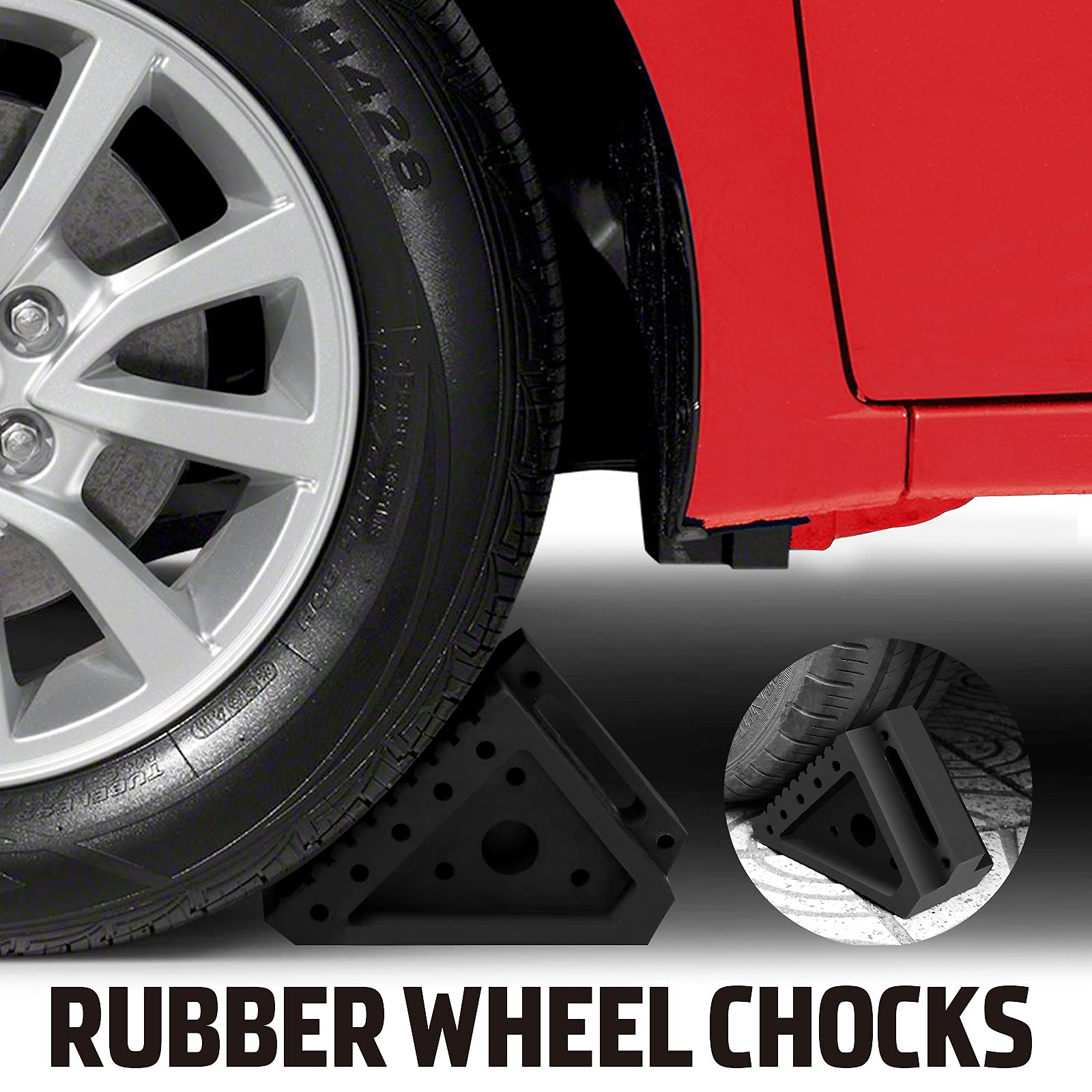 Jack Boss wheel chocks offer universal compatibility with cars, trucks, and trailers.