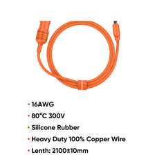 Jackery cable with easy setup handle enabling direct charging while traveling