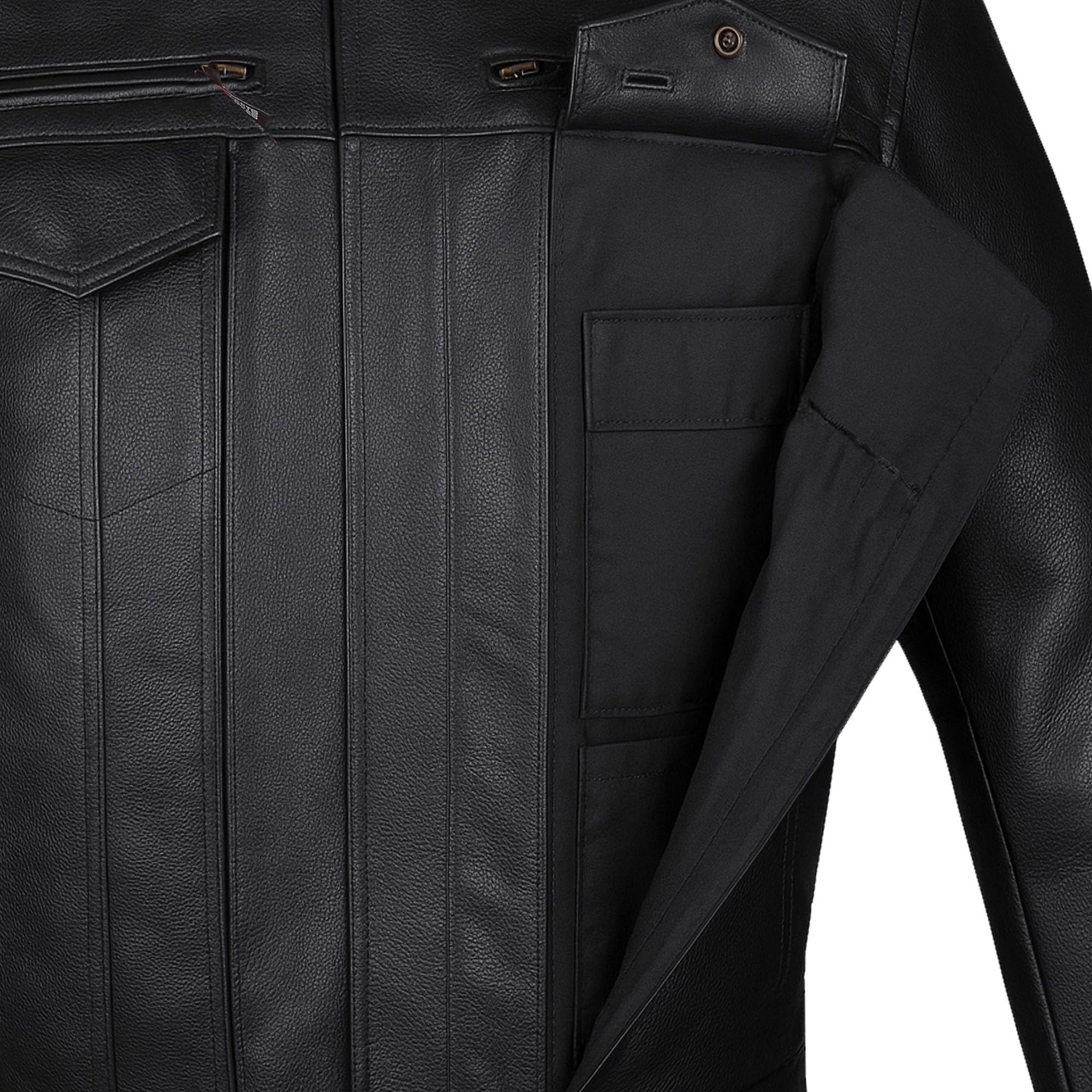Buffalo leather texture close-up shows durability and flexibility