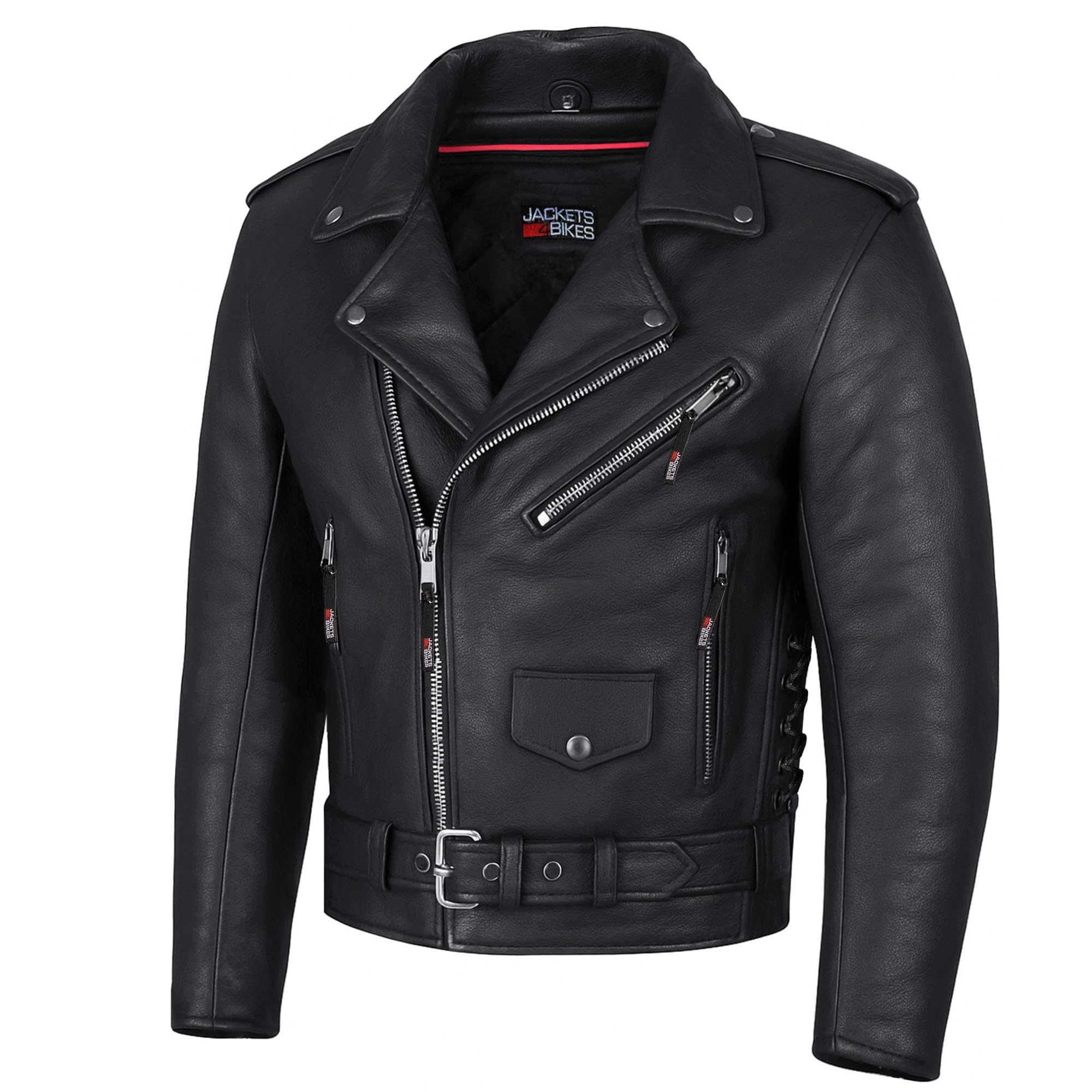 Jackets 4 Bikes Iconic buffalo leather jacket close-up highlighting durability for riders