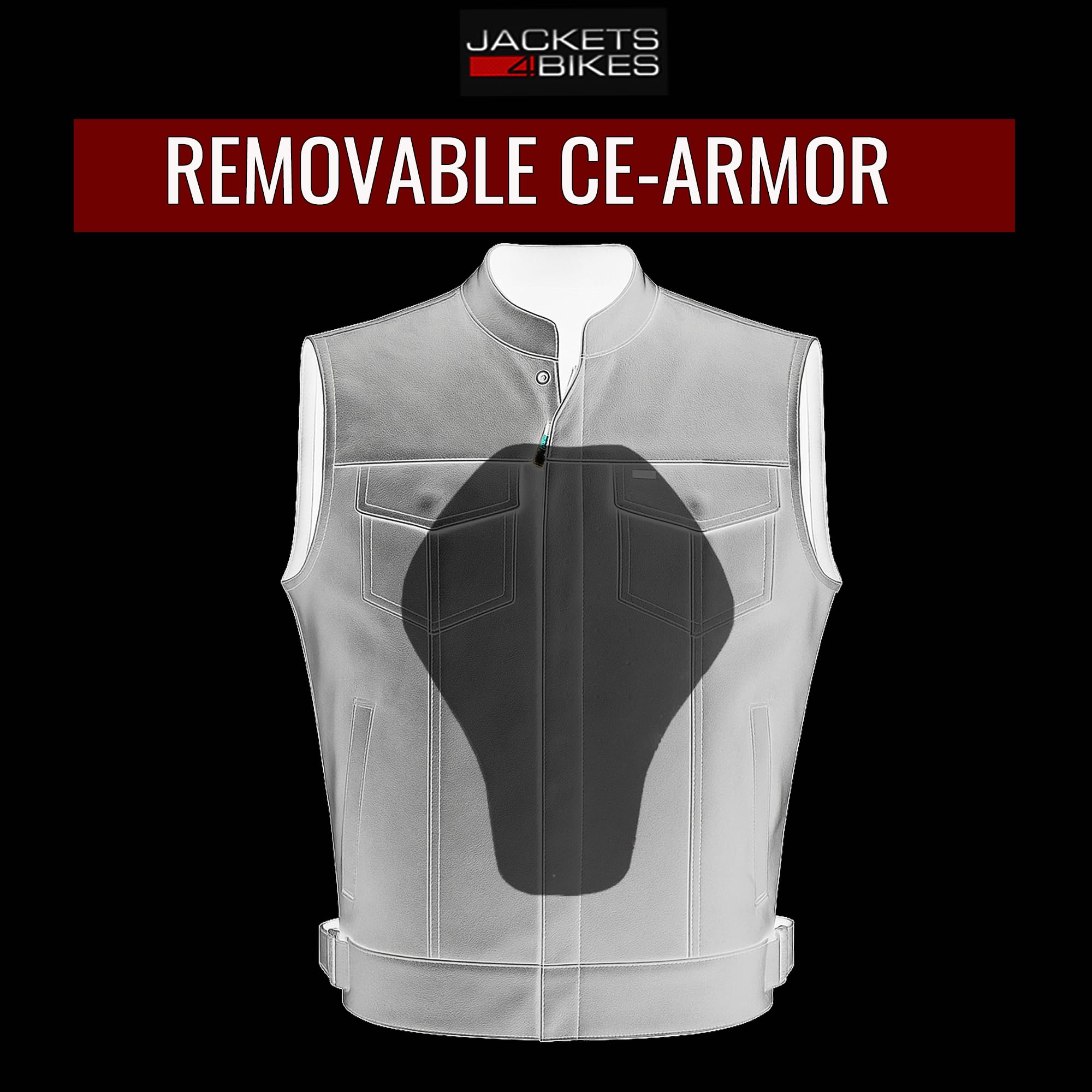 Visible stitching and hardware on the SOA vest reflect quality craftsmanship.
