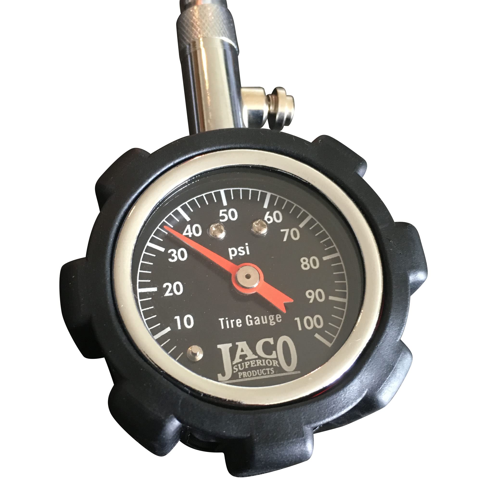 JACO Deluxe Gauge stored in glove box for ready tire maintenance