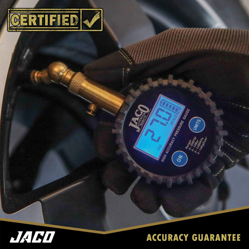 JACO Elite brass body with rugged guard resists drops while maintaining accuracy.